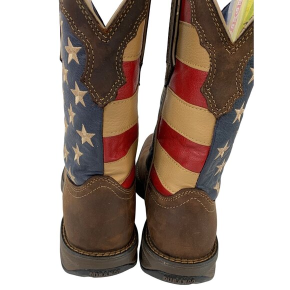 Durango Cowgirl Lady Rebel Patriotic Flag Boots 8M Leather Q10140 NWB $165 - Picture 12 of 16